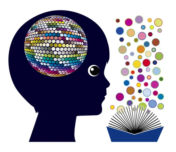 Читання впливає на мозок — стокове фото