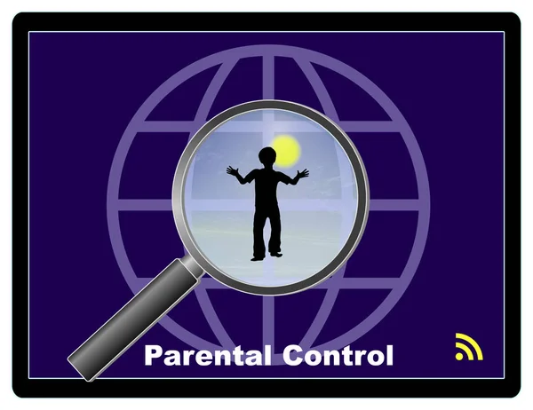 Social Media and Parental Control — Stock Photo, Image