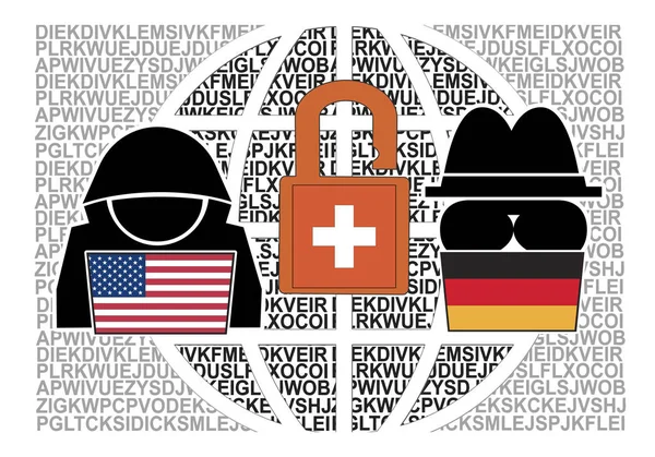 Spionaggio Congiunto America Germania Spie Statunitensi Tedesche Leggono Messaggi Top — Foto Stock