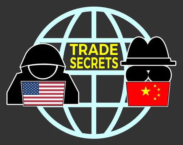 Eua China Batalha Sobre Segredos Comerciais Inteligência Americana Chinesa Espionagem — Fotografia de Stock