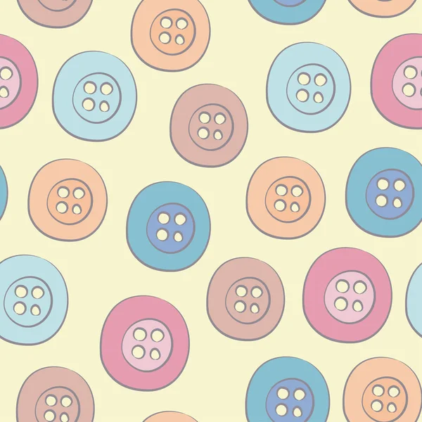 Seamless pattern of buttons — Stock Vector