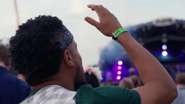Audience at music festival — Stock Video