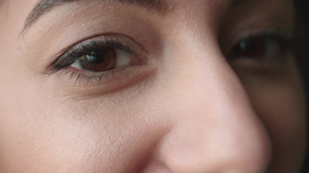 Detalle de ojos de mujer — Vídeos de Stock