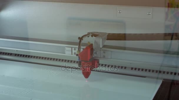 Laser cutter at 3D printing lab — Stock Video