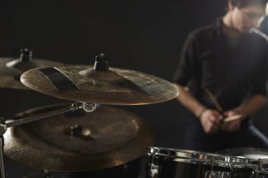 Cymbals On Drummer's Drum Kit clipart