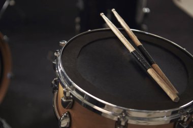 Sticks Resting On Snare Drum clipart