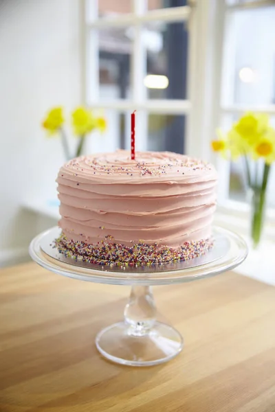 첫 번째 생일을 축 하 하는 케이크 — 스톡 사진