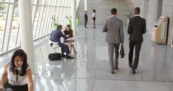 Reuniões de negócios no escritório ocupado — Vídeo de Stock