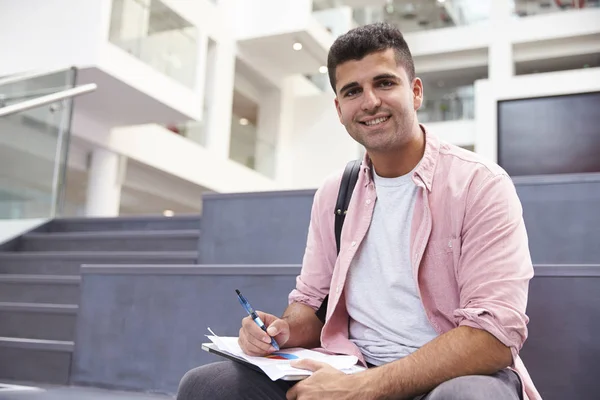Male Student In Campus Building — Stock Photo, Image
