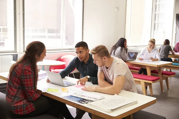 Group Of Students Working In Study Room — Stock Photo, Image