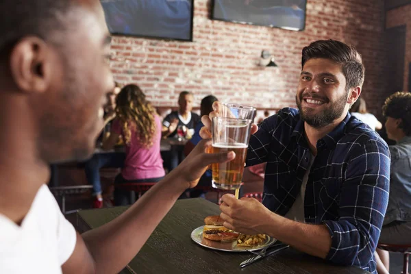 Friends Eating Out fast food In  Bar — Stock Photo, Image