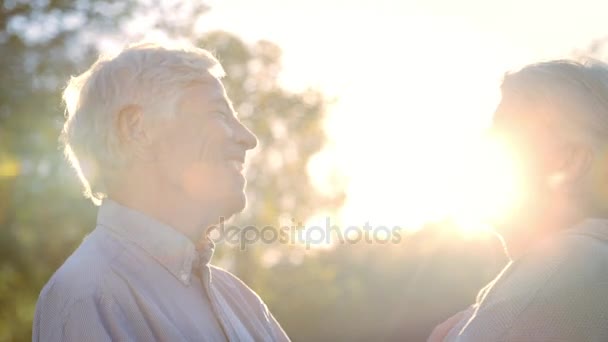 Pareja mayor romántica — Vídeos de Stock