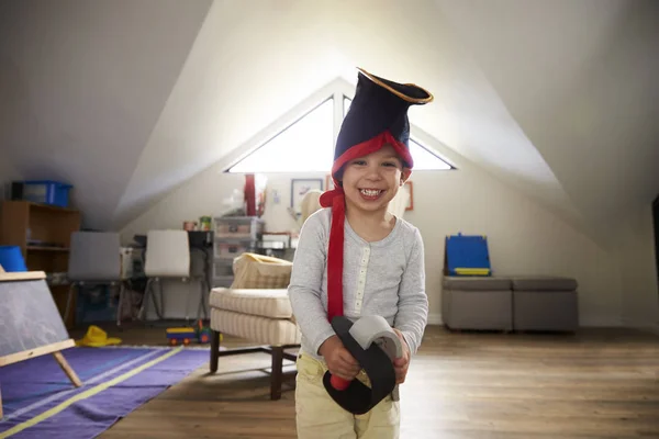 Boy Dressing Up as Pirate — Stok Foto