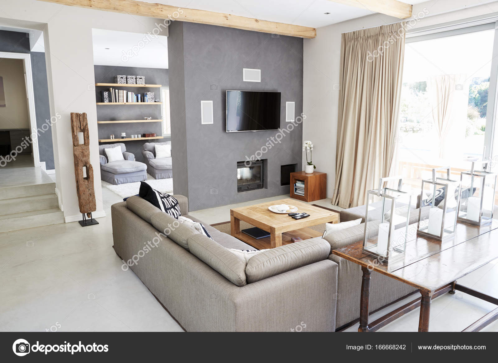 Interno dellelegante salotto contemporaneo — foto stock ... Salotto contemporaneo