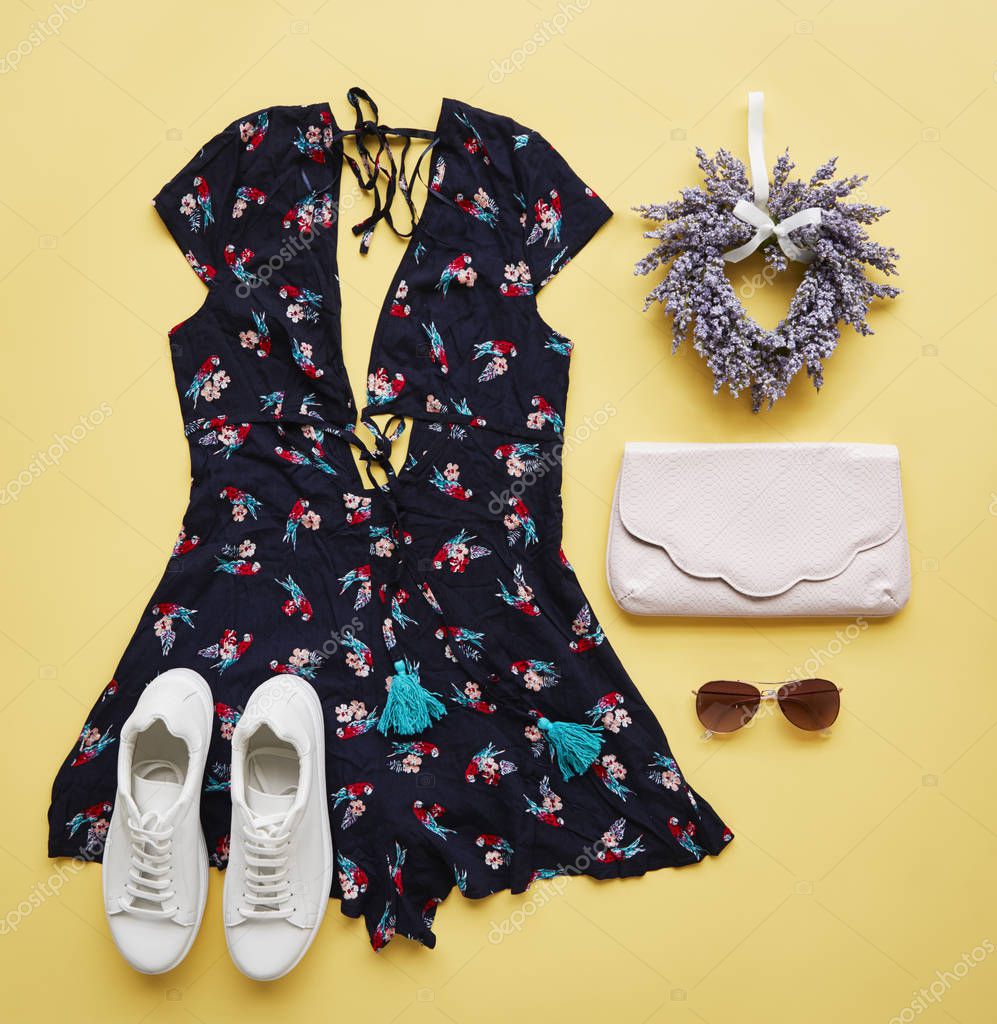 Download Flat Lay Shot Of Clothing And Accessories — Stock Photo © monkeybusiness #166662168