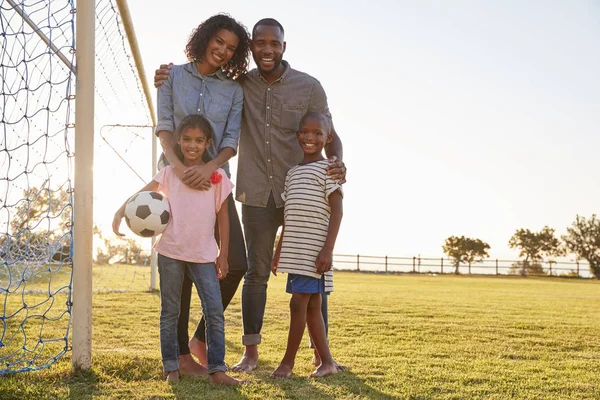 Portrait of young black family — Stock Photo, Image