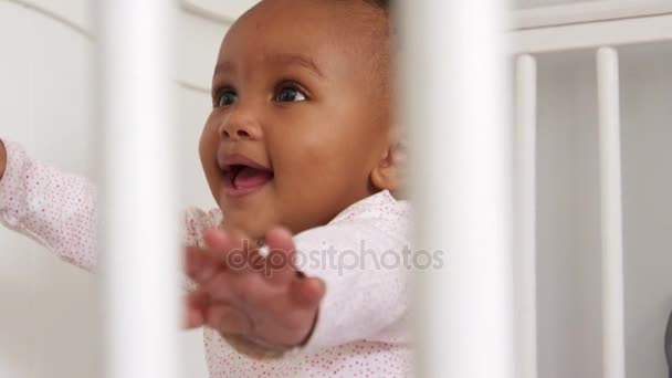 Happy Baby Girl Playing — Stock Video