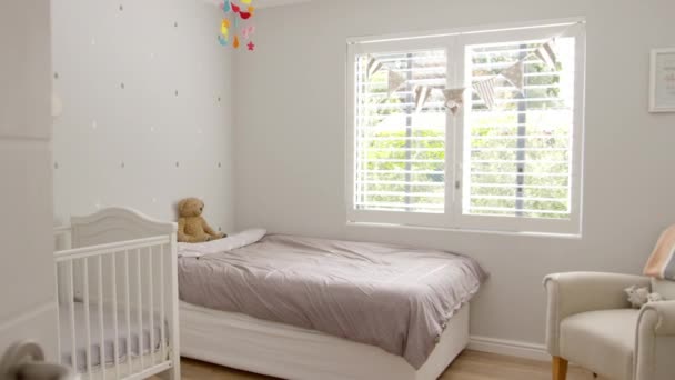 Interior Of Stylish Childs Nursery — Stock Video