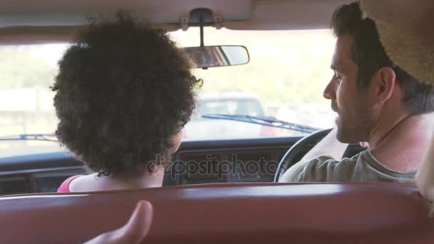 Amigos durante el viaje por carretera — Vídeos de Stock