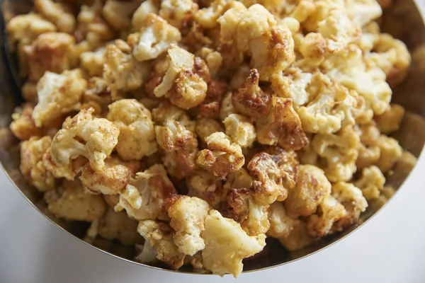 Tigela Pedaços Arroz Couve Flor Cafetaria — Fotografia de Stock