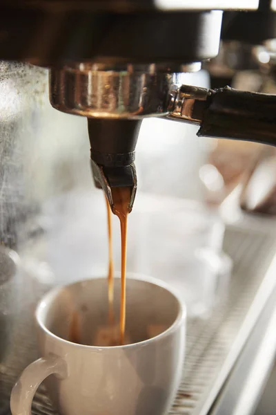 Primer Plano Máquina Café Café — Foto de Stock