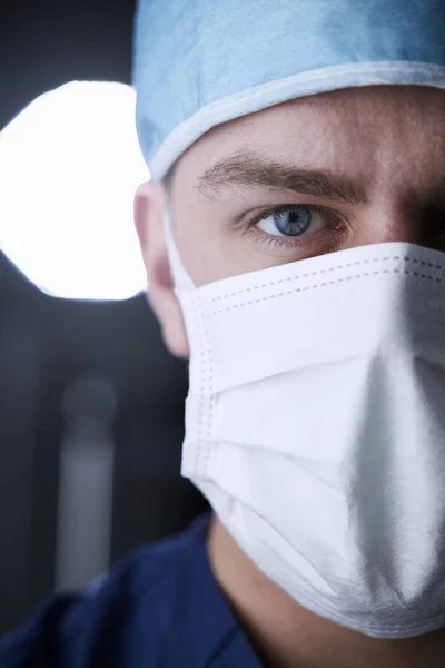 Hombre Trabajador Salud Matorrales Tiro Cabeza Vertical Recortado — Foto de Stock