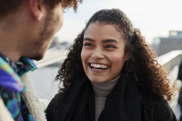 Young Tourist Couple Visiting London Winter — Stock Photo, Image