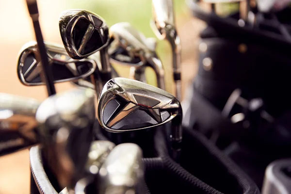 Close Clubs Bag Golf Buggy — Stock fotografie