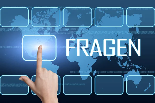 Fragen text concept — Stock Photo, Image