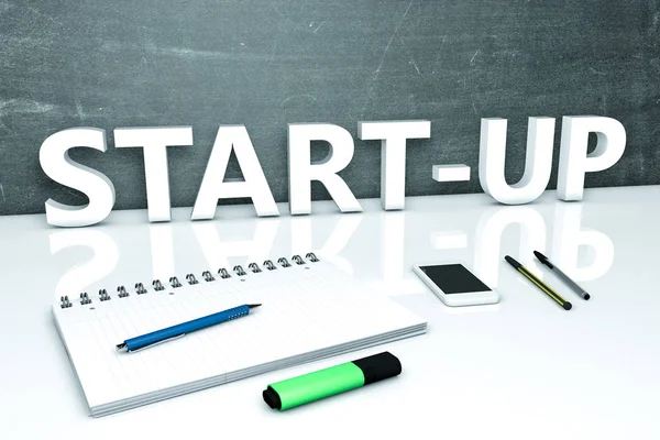 Start-up text concept — Stock Photo, Image