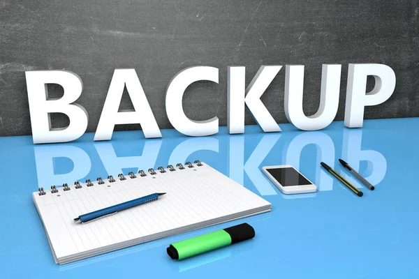Backup-Textkonzept — Stockfoto