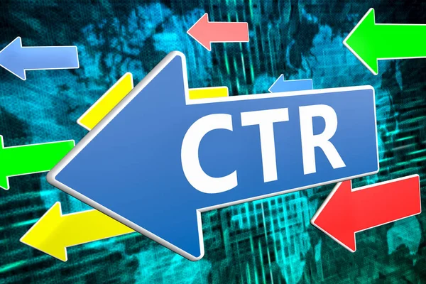 Click Through Rate tekst concept — Stockfoto