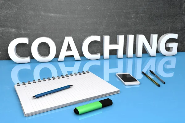 Coaching text concept — Stock Photo, Image