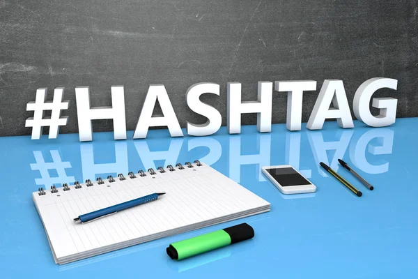 Hashtag-Textkonzept — Stockfoto