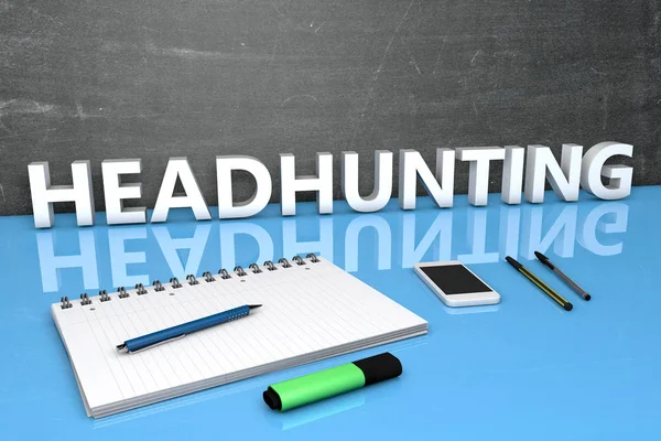 Headhunting text concept — Stock Photo, Image