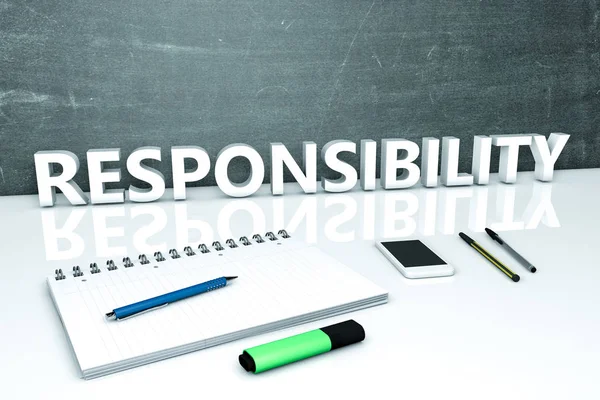 Responsibility text concept — Stock Photo, Image