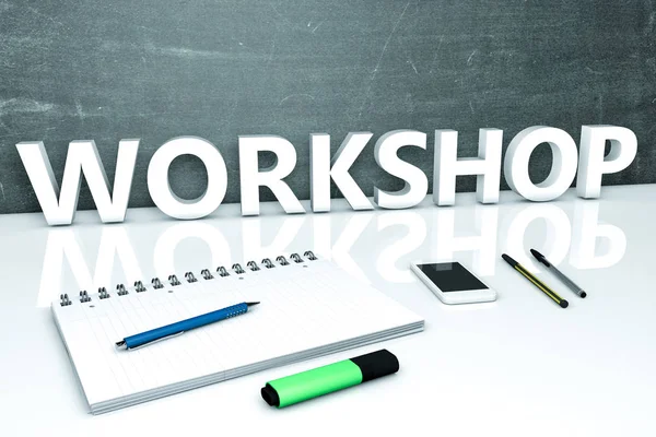 Textkonzept des Workshops — Stockfoto