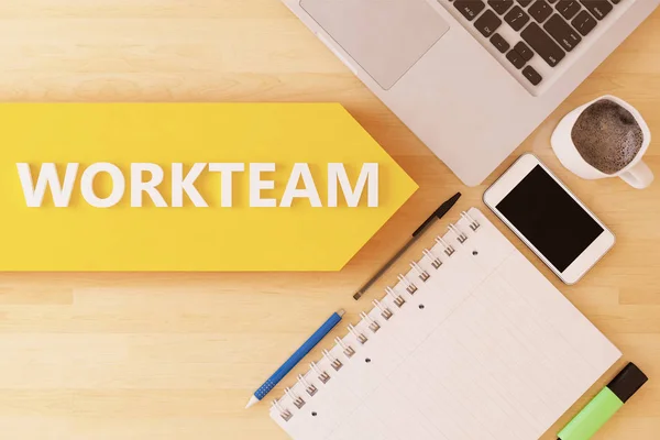 Workteam text concept — Stock Photo, Image