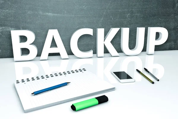 Backup-Textkonzept — Stockfoto