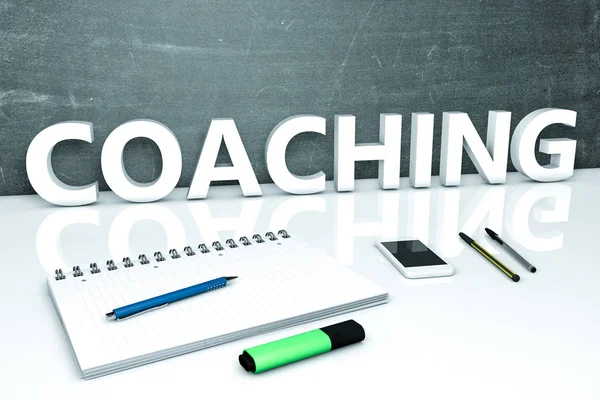 Conceito de texto de coaching — Fotografia de Stock