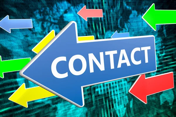 Contact text concept — Stock Photo, Image