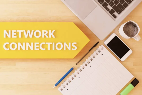 Network Connections text concept — Stock Photo, Image