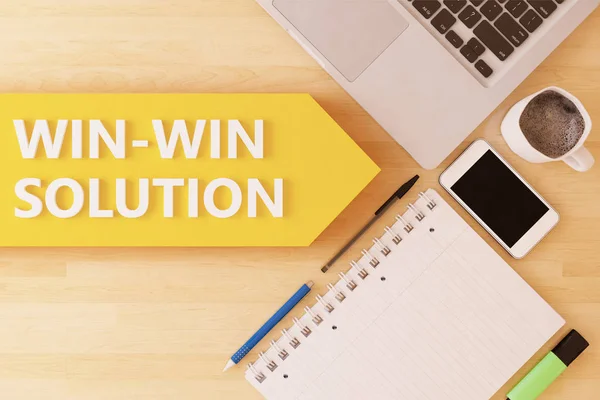 Win-Win Solution text concept — Stock Photo, Image