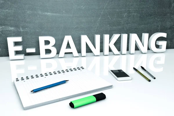 Concetto di testo e-banking — Foto Stock