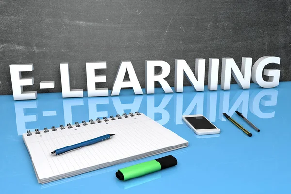 E-learning tekst concept — Stockfoto