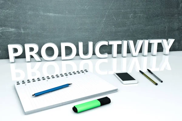 Concepto de texto de productividad — Foto de Stock