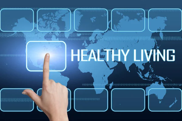 Healthy Living text concept — Stock Photo, Image