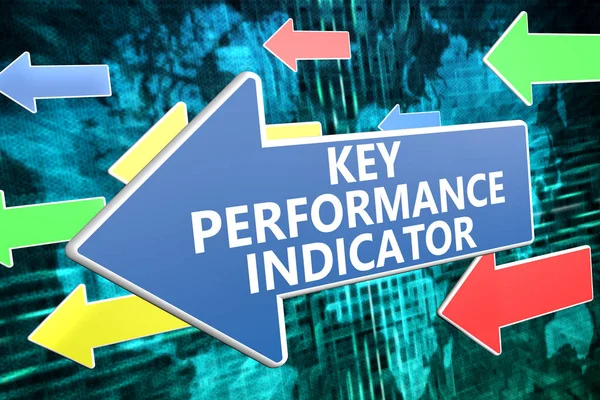 Concepto de texto del indicador de rendimiento clave — Foto de Stock