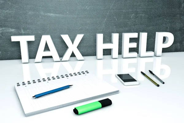 Tax Help text concept — Stock Photo, Image