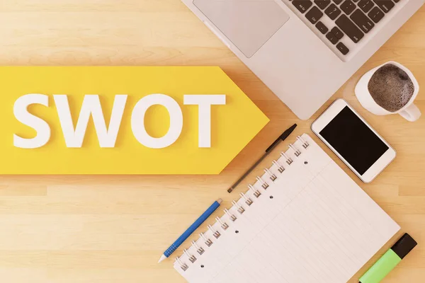 Koncept textu SWOT — Stock fotografie
